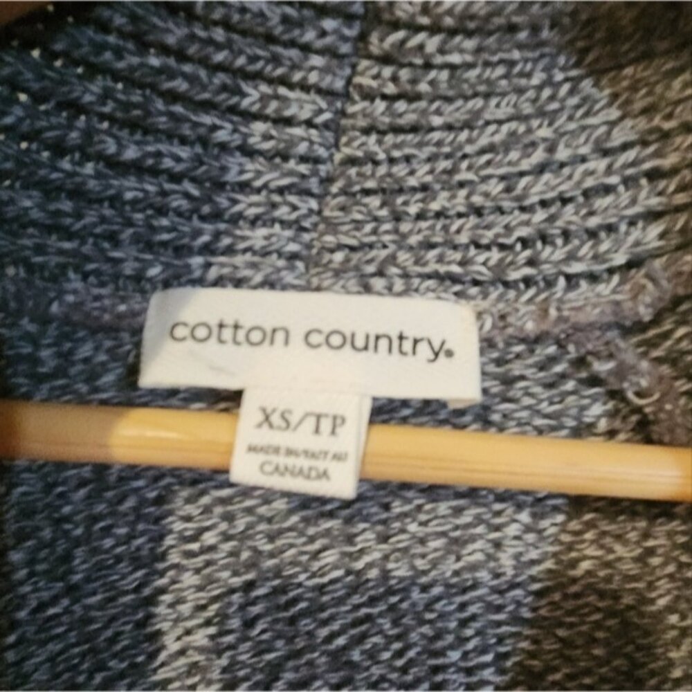 Cotton Country Button Up Knit Canada Pink/Grey Cardigan Maple‎ Leaf Back - Picture 6 of 13